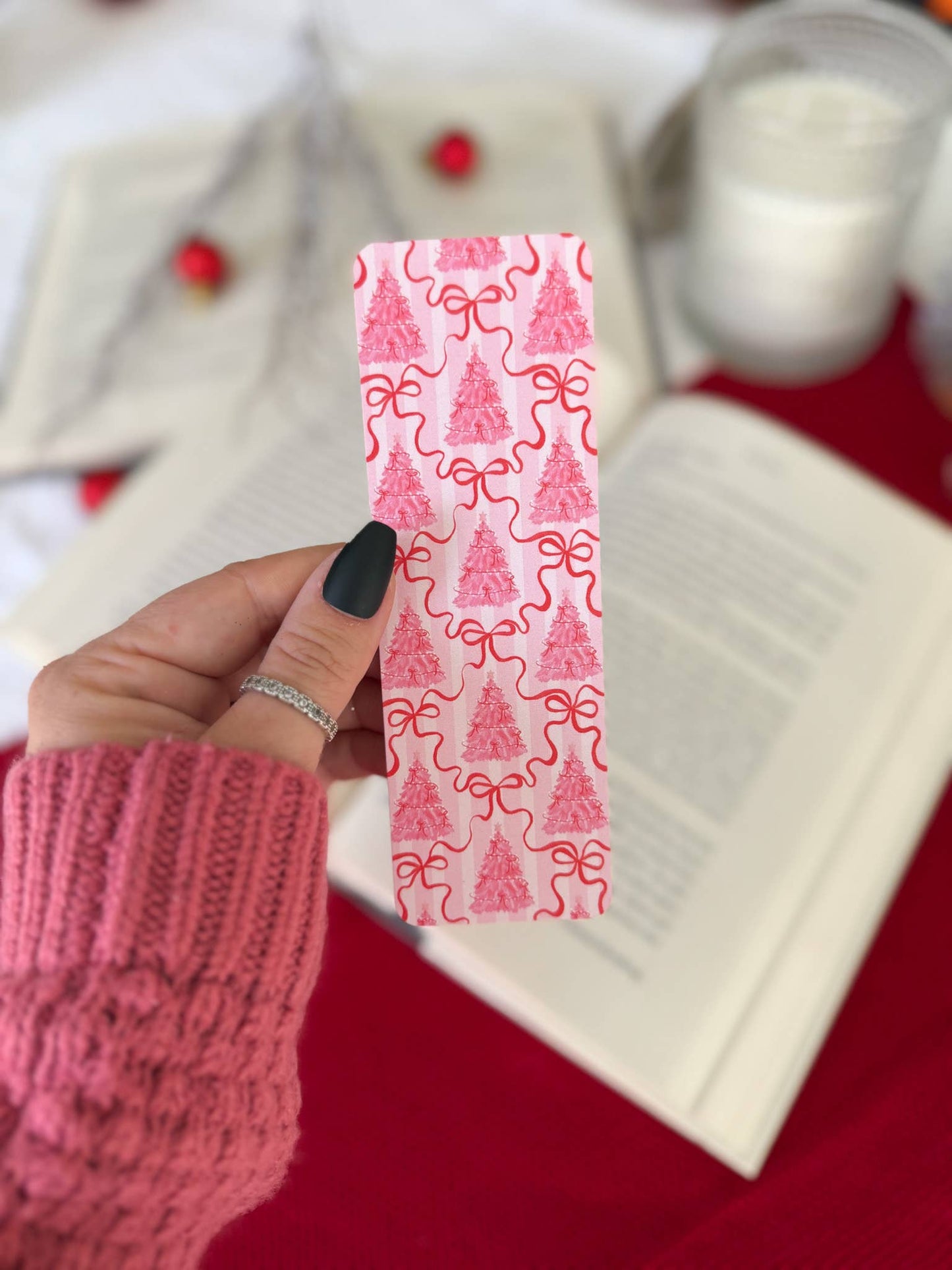 Pink Christmas Trees Bookmark