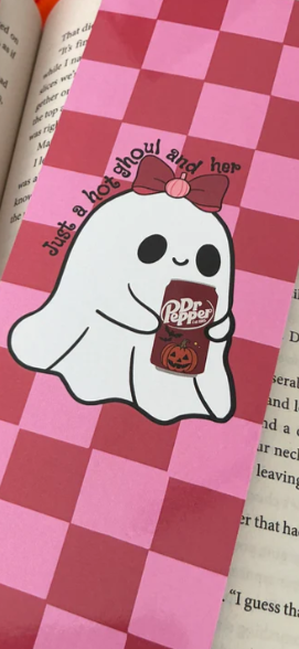 Hot Ghoul & Her Dr. Pepper Bookmark