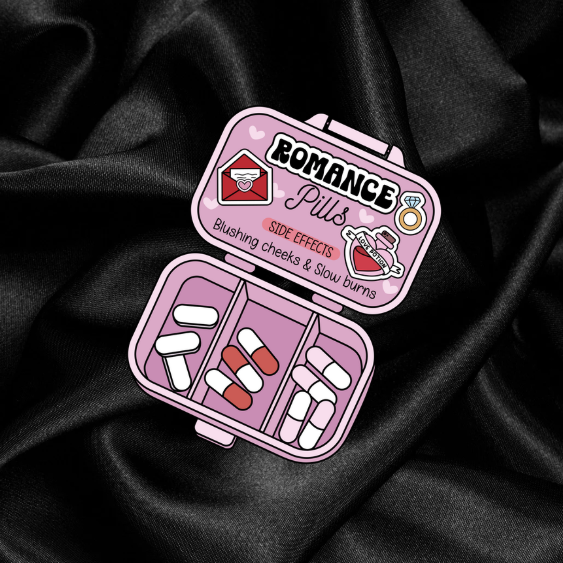 Romance Pill Box Sticker