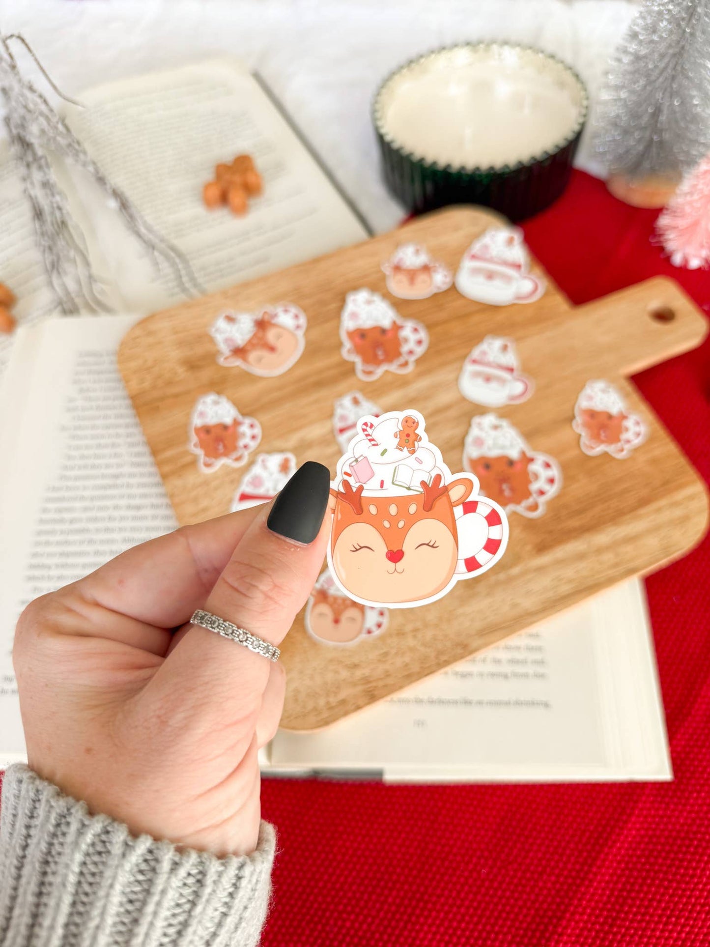 Christmas Reindeer Mug Sticker