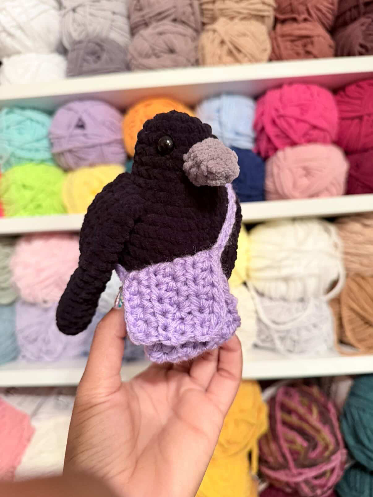 [PRE-ORDER] Handmade Crochet Baby Raven