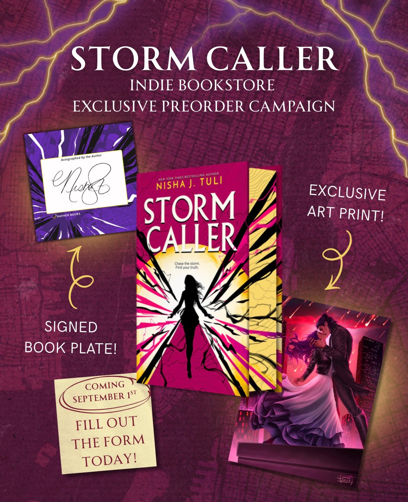 [PRE-ORDER CAMPAIGN] Storm Caller (Storm Breaker, 2) by Nisha J Tuli [Signed Bookplate + Swag]
