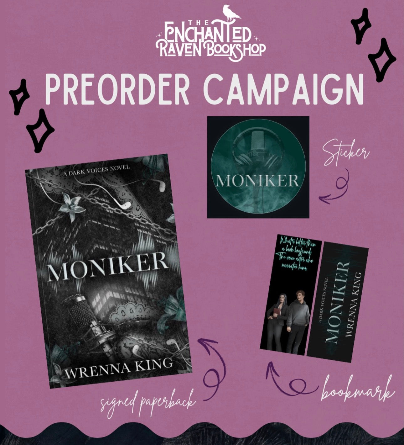 [PRE-ORDER CAMPAIGN] Moniker by Wrenna King [Signed + Swag]