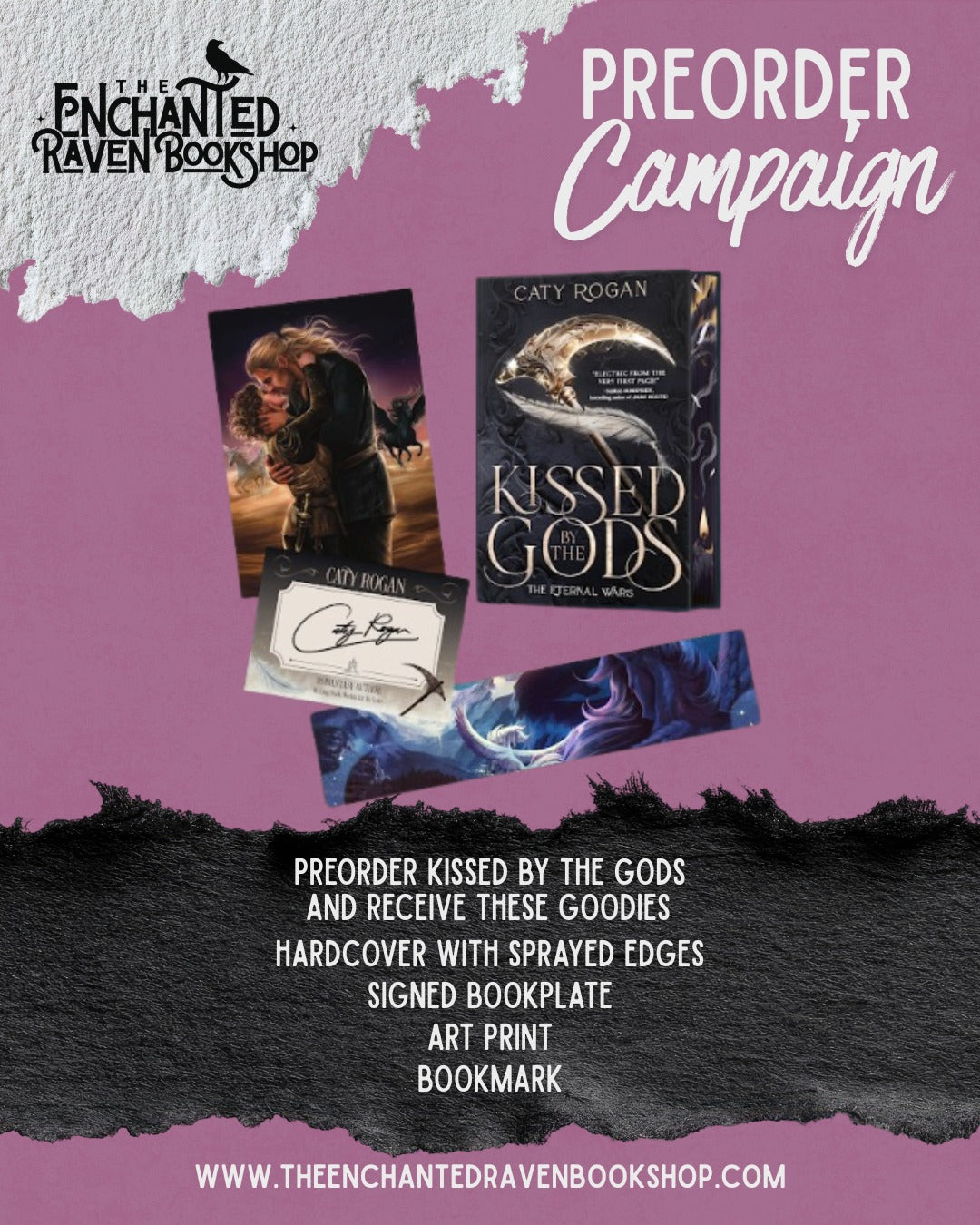 [INDIE CAMPAIGN] Kissed by the Gods by Caty Rogan [Signed Bookplate + Swag-Deluxe Exclusive]