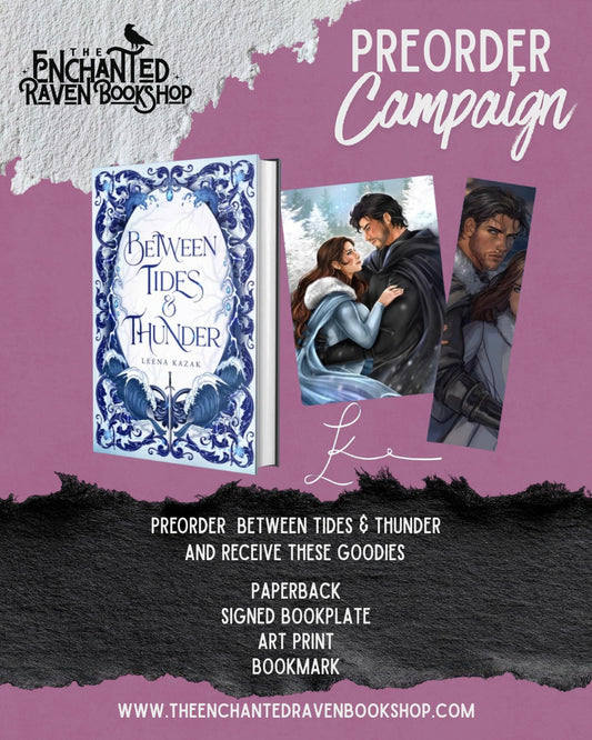 [PRE-ORDER INCENTIVE] Between Tides & Thunder by Leena Kazak [Signed Bookplate + Swag]