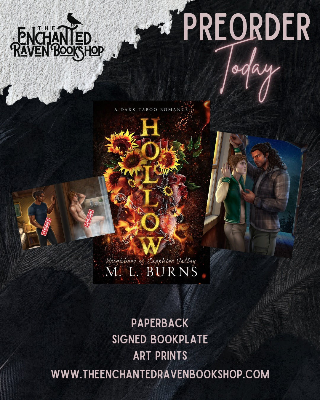 [PRE-ORDER] Hollow by M.L. Burns [Signed Bookplate + Art Prints]