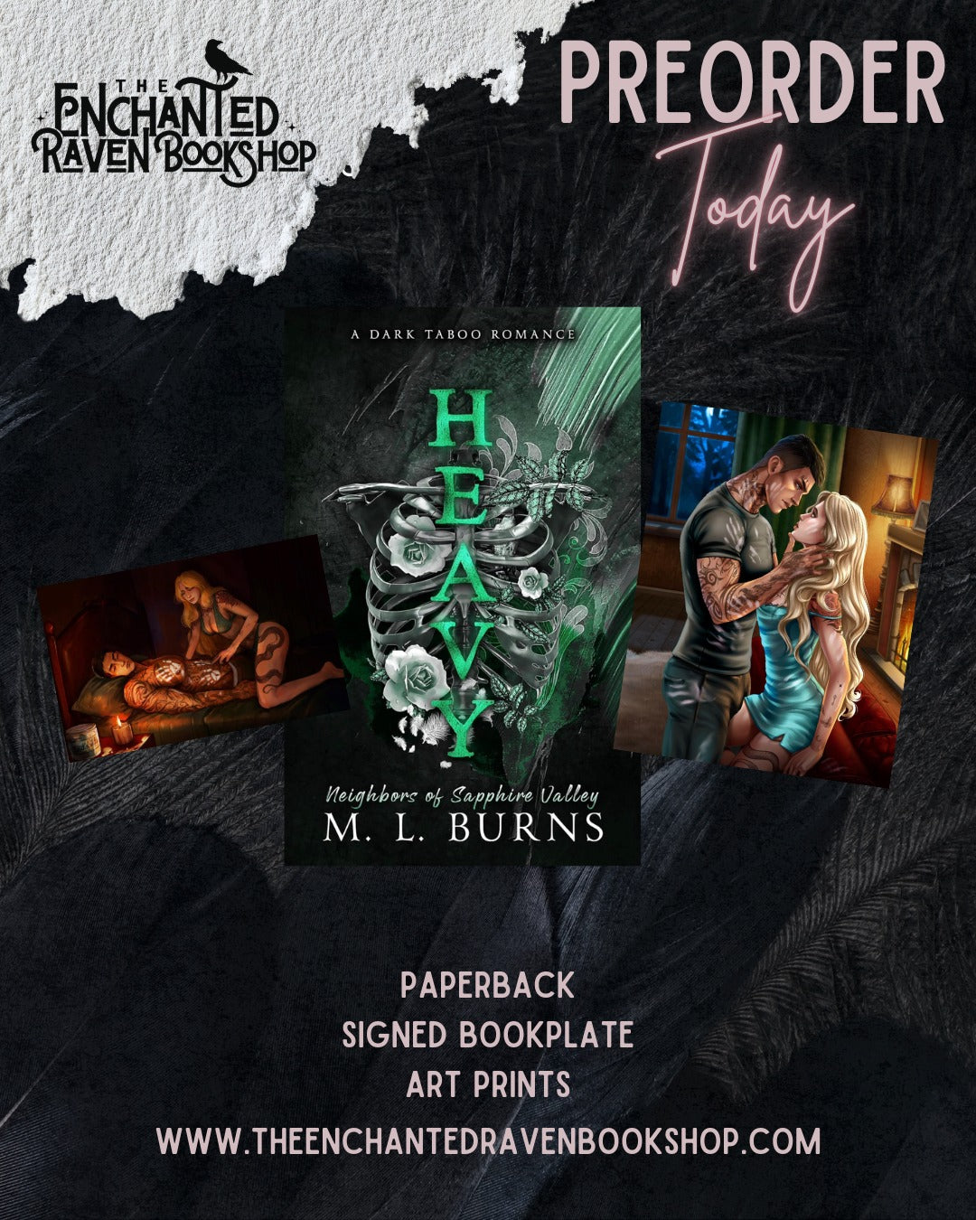 [PRE-ORDER] Heavy by M.L. Burns [Signed Bookplate + Art Prints]