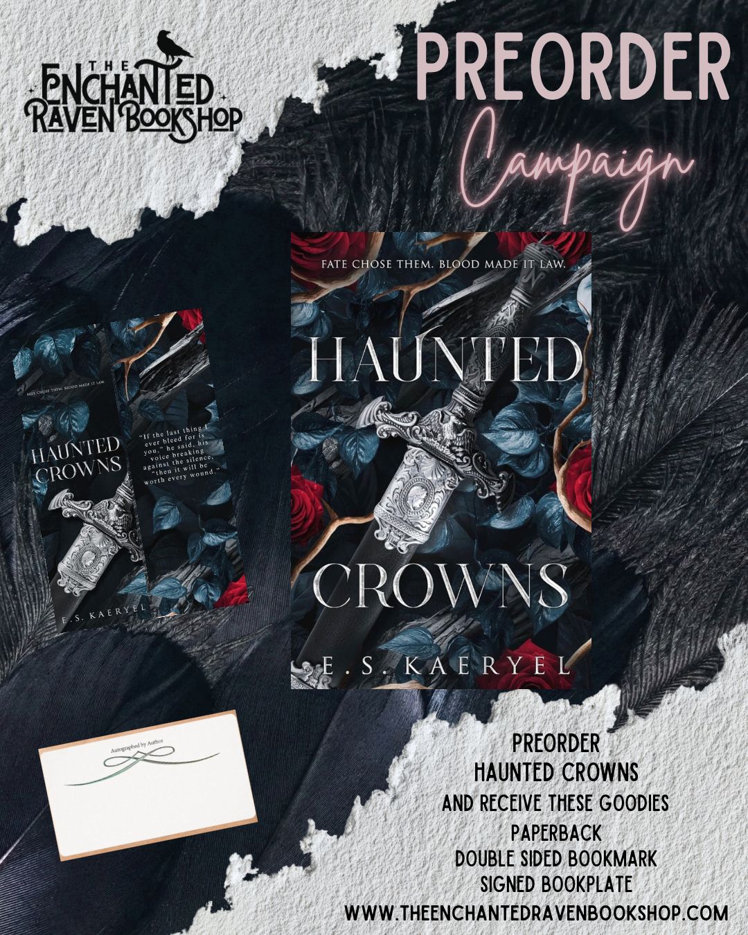 [PRE-ORDER CAMPAIGN] Haunted Crowns by ES Kaeryel [Signed Bookplate + Swag]