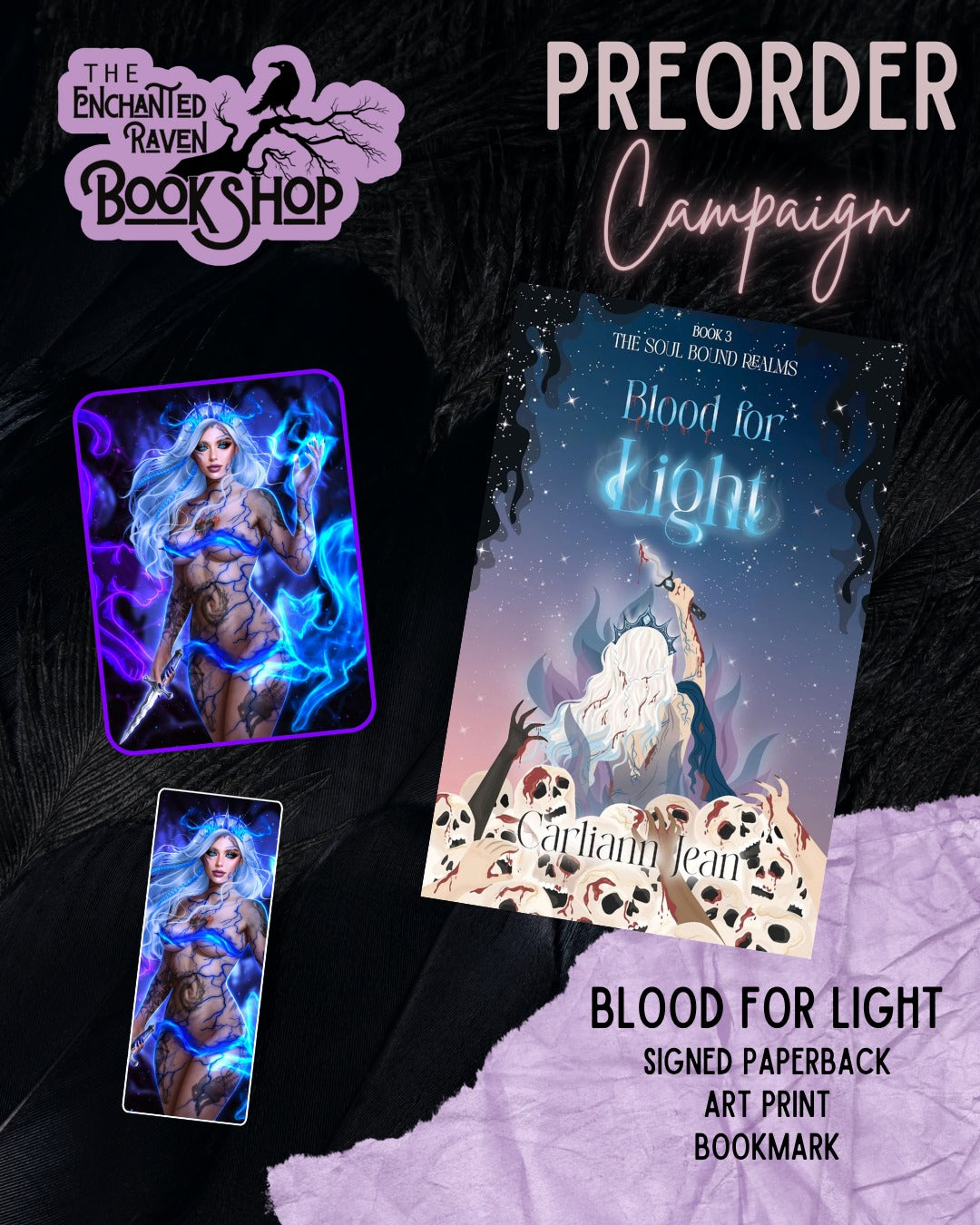 [PRE-ORDER CAMPAIGN] Blood For Light by Carliann Jean [Signed + Swag]