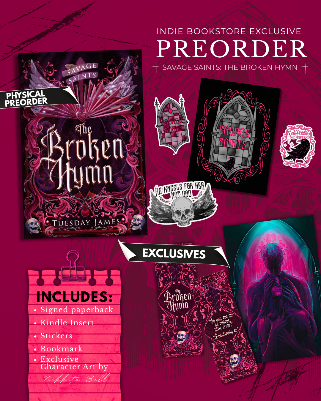 [PRE-ORDER CAMPAIGN] The Broken Hymn by Tuesday James [Signed + Swag]