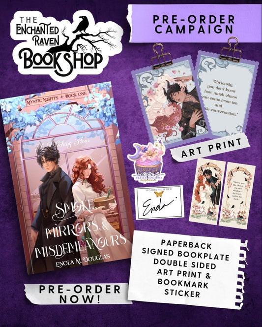 [PRE-ORDER CAMPAIGN] Smoke, Mirrors, & Misdemeanours by Enola M. Douglas [Signed Bookplate + Swag]