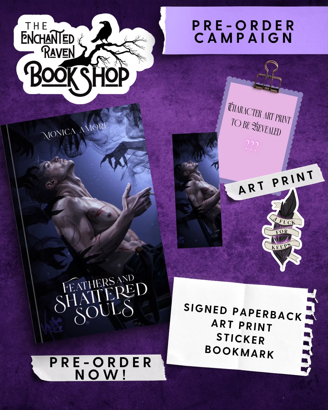 [ORDER CAMPAIGN] Feathers and Shattered Souls by Monica Amore [Signed + Swag]