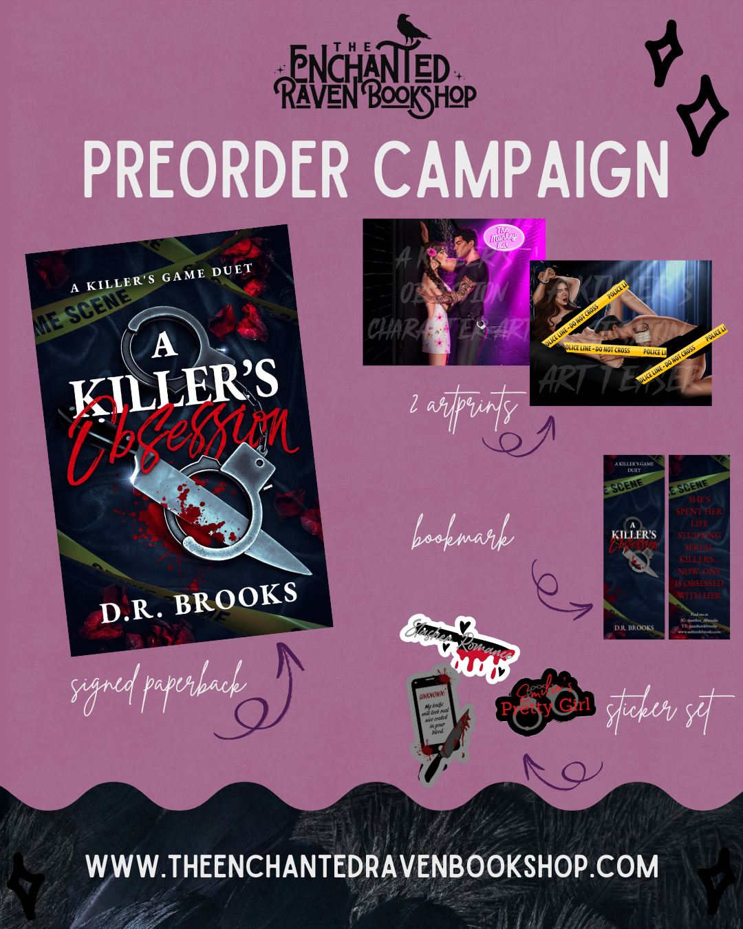 [PRE-ORDER CAMPAIGN] A Killer’s Obsession by D. R. Brooks [Signed + Swag]
