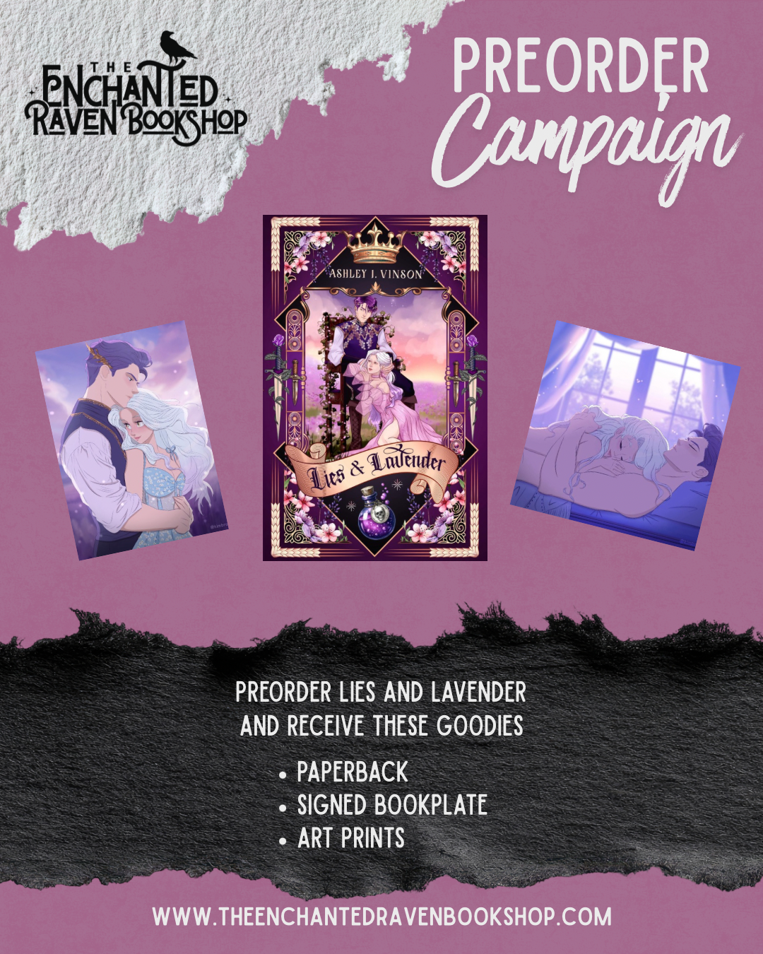 [PRE-ORDER CAMPAIGN] Lies And Lavender by Ashley J. Vinson [Signed Bookplate + Swag]