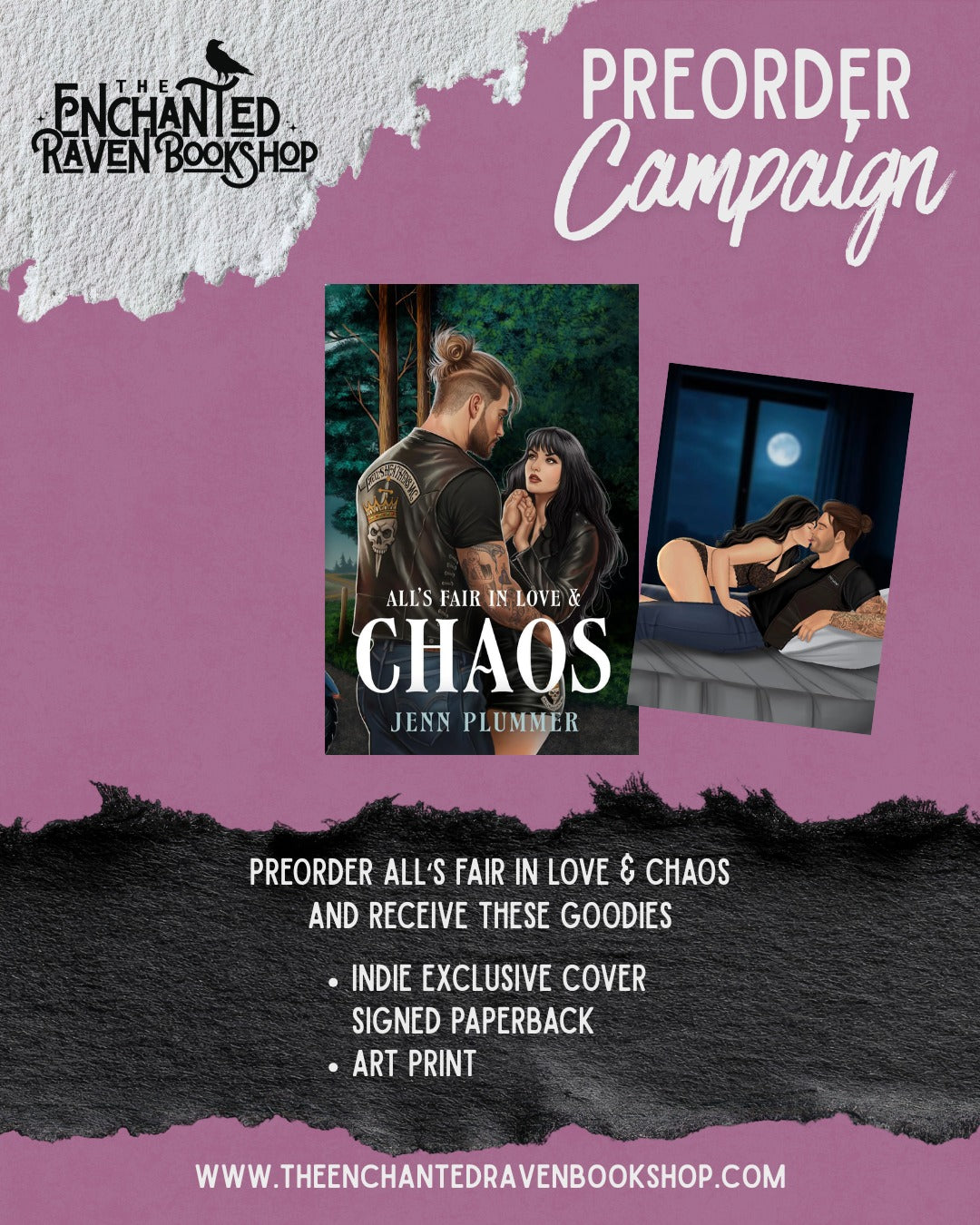 [INDIE BOOKSTORE EXCLUSIVE PRE-ORDER] All's Fair in Love & Chaos (Queens & Heathens Vol 1) by Jenn Plummer [Signed + Art Print]