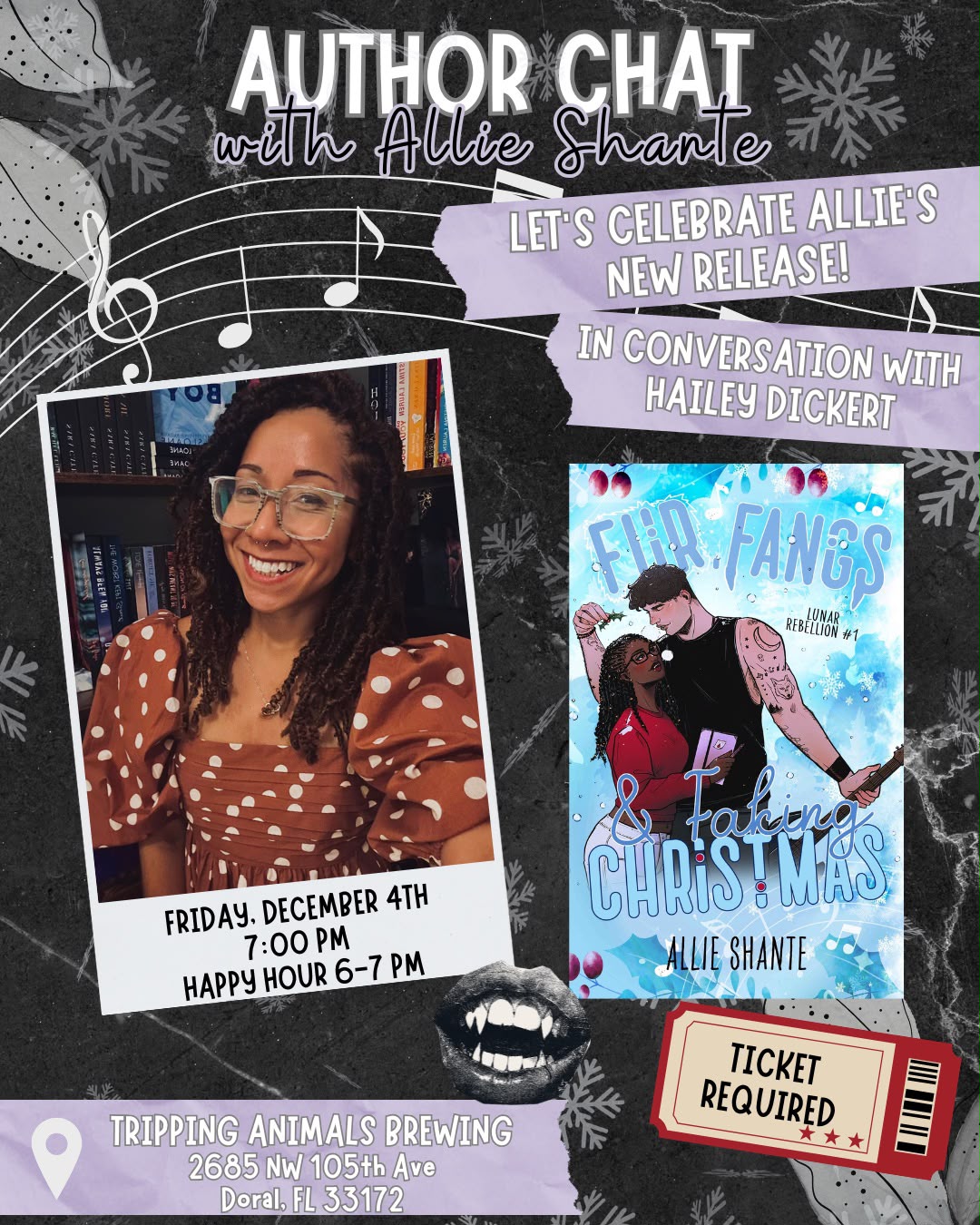 [AUTHOR SIGNING EVENT] Fur, Fangs & Faking Christmas by Allie Shante [Signed + Swag]