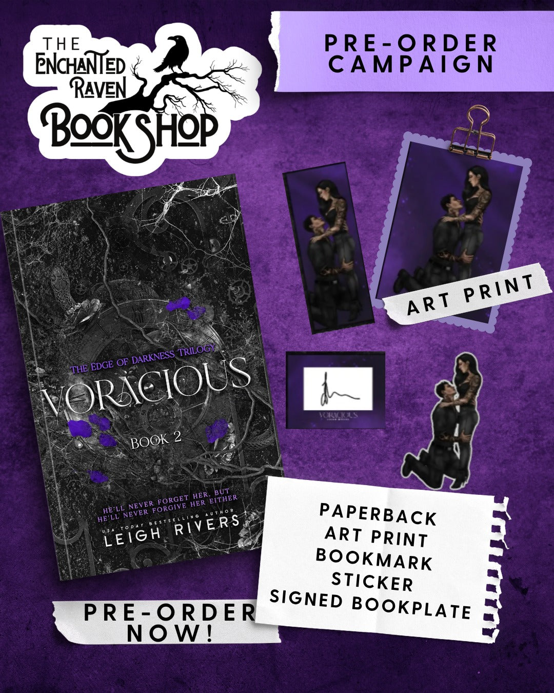 [PRE-ORDER CAMPAIGN] Voracious (The Edge of Darkness 2) by Leigh Rivers [Signed Bookplate + Swag]