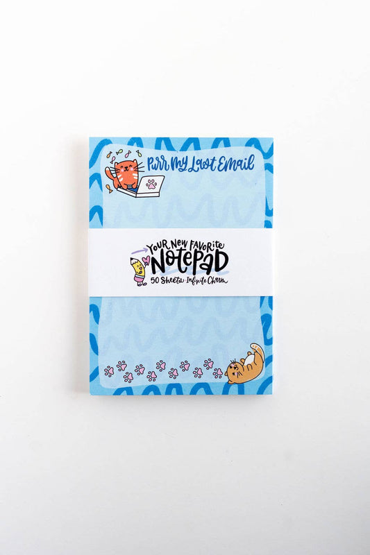 Purr My Last Email Notepad – Stationery