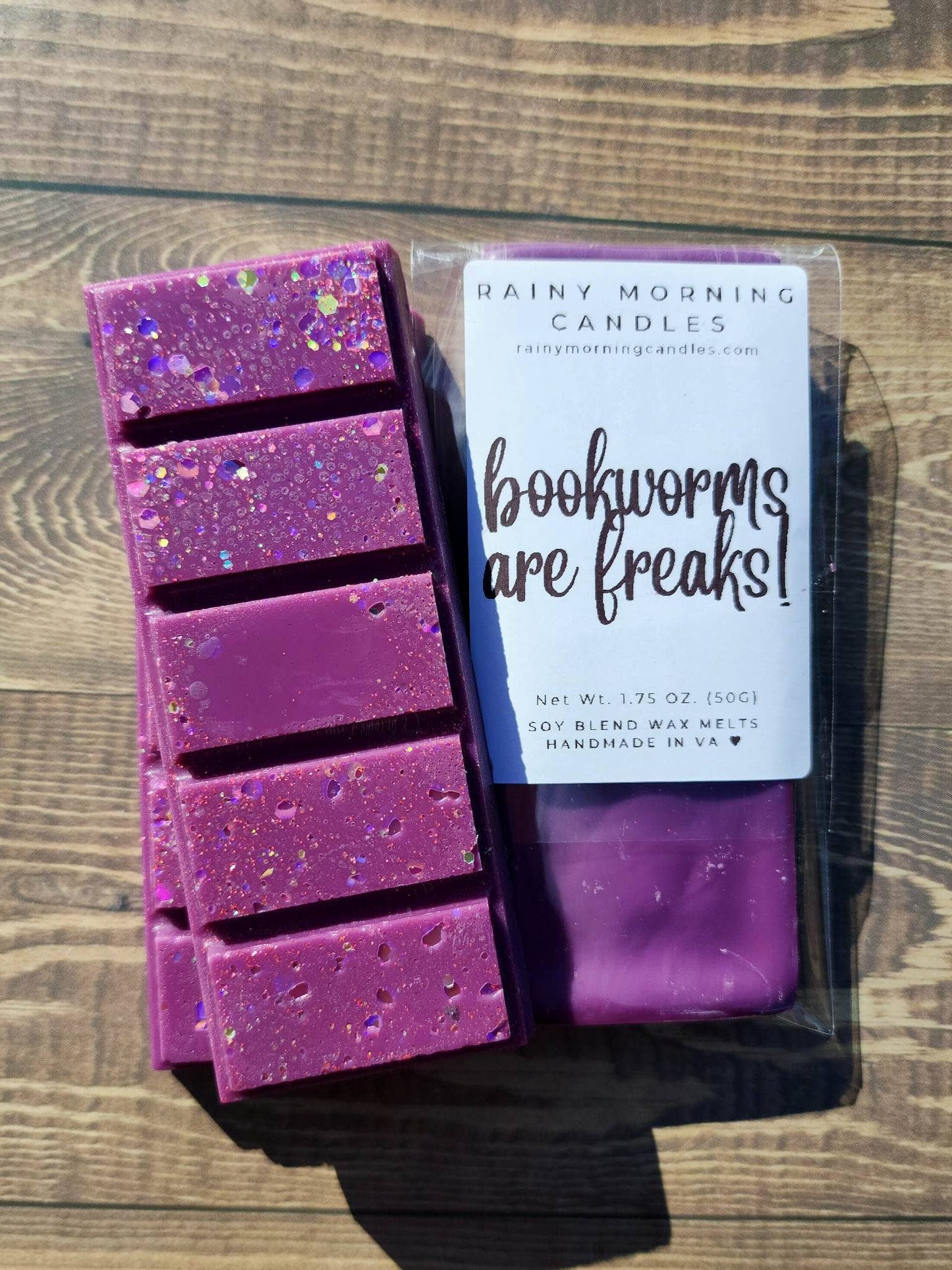 Bookworms Are Freaks | Leather Book + Vanilla Snap Bar Wax Melts