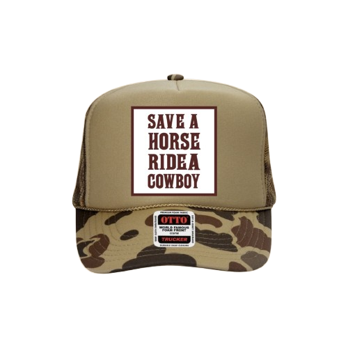 Save A Horse Ride A Cowboy Trucker Hat